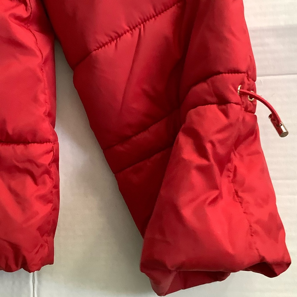 Zara Basic Women’s Puffer Jacket Red/ Large - image 4